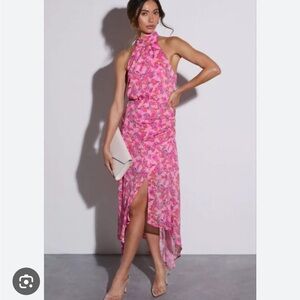 Vici collection Among the Flowers halter midi NWT